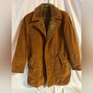 Men's Brown Corduroy Jacket with Faux Fur Lining
Vintage brown